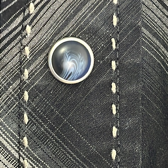 Men’s black Wrangler pearl snap long sleeve shirt with pockets L/XL - Picture 4 of 10